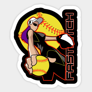 Pitcher fastpitch Sticker